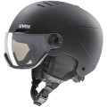 Kask narciarski z szybą Uvex Wanted Visor PRO czarny mat  