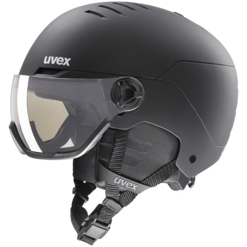 Kask narciarski z szybą Uvex Wanted Visor PRO czarny mat  